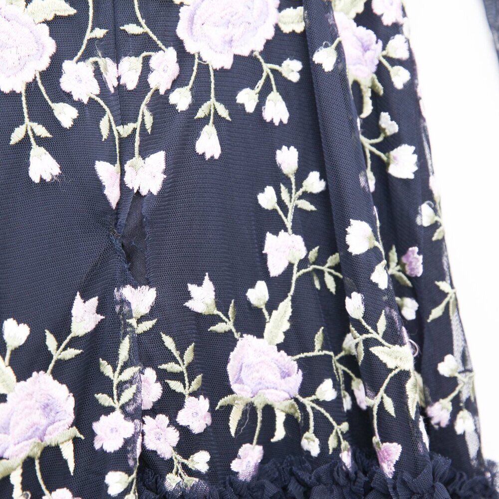 Ieena for Mac Duggal Embroidered Tiered Dress Size 8 - Picture 10 of 11